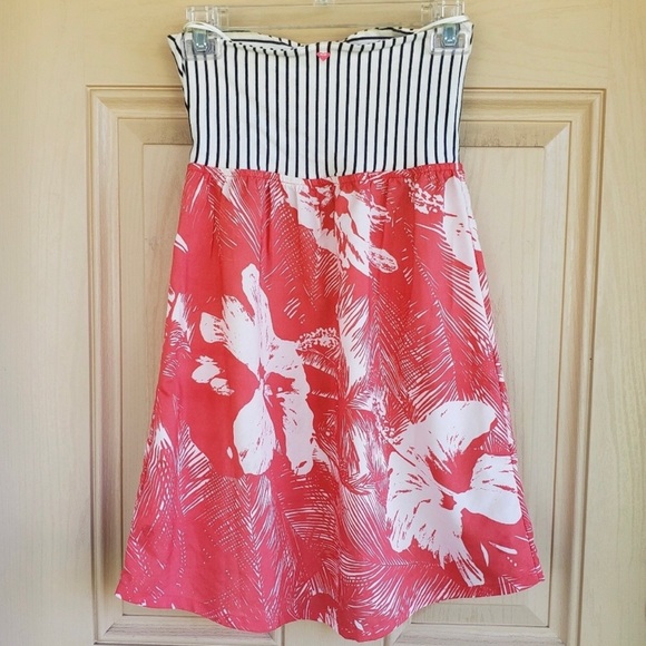 strapless swim cover up dress